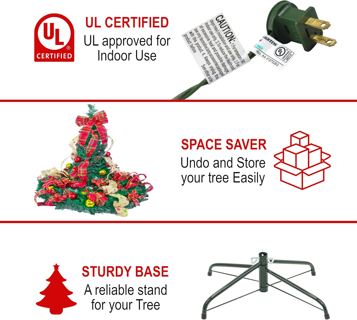 7.5 Ft Pop Up Christmas Tree - Pre-lit One Minute Tree