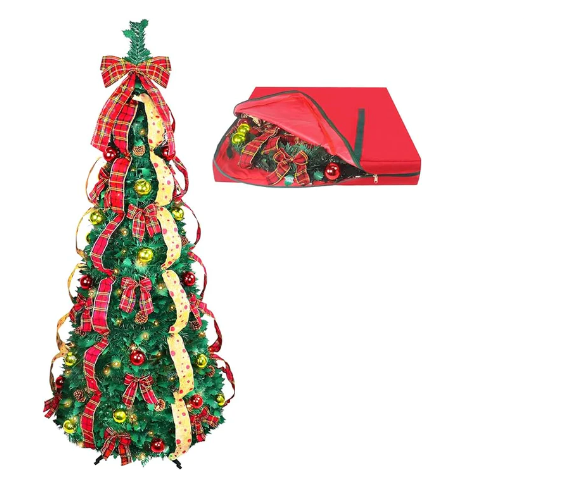6ft Pop Up Christmas Tree with Lights and a Storage Bag